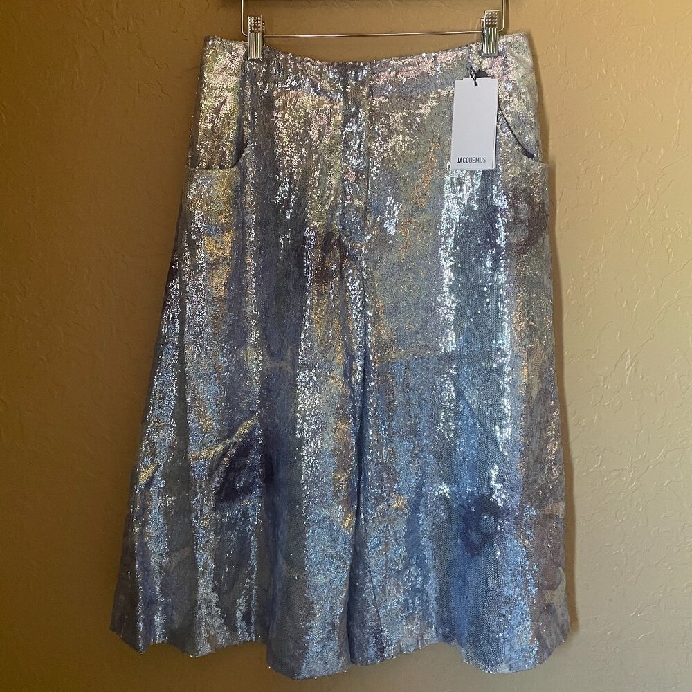 JACQUEMUS Printed Sequin  Wide Leg Pants